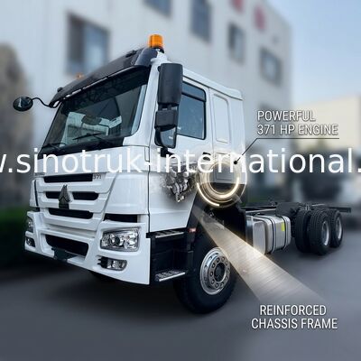 SINOTRUK HOWO Lkw-Chassis SINOTRUK Motor371HP 6 × 4 RHD mit Warnlicht verwendet in Dump Truck Fracht Truck Wasser Truck