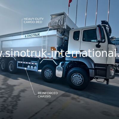 Sinotruk HOHAN New HOWO 8X4 Dump Truck 380 PS 12 Räder Weiß H77L ZZ3317V386JB1R U Typ