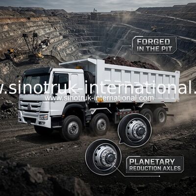 12 Kipplaster 400hp Räder Sinotruk HOWO 8X4 für Bergbau