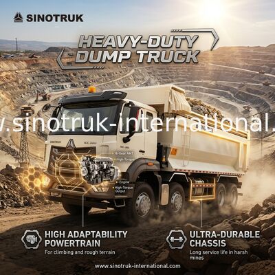ZZ3317V386JB1R Hohe Leistung Niedriger Kraftstoffverbrauch 380 PS Weißer U-Typ HOWO Tipper Truck