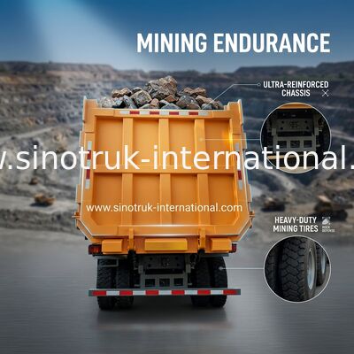 SINOTRUK Schwerlast-Tipper-Dump-Truck LHD mit einseitiger hochfester Skelettkabine 371HP