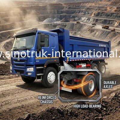 RHD 8×4 12räder ZZ3317V3847B1R hohe Pferdestärke geringer Kraftstoffverbrauch380PS blauer HOWO Tipper Truck