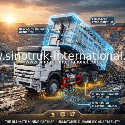 ZZ3257V3847B1 Hohe Leistung HOWO Tipper Truck 6×4 10Räder 400PS Niedriger Kraftstoffverbrauch