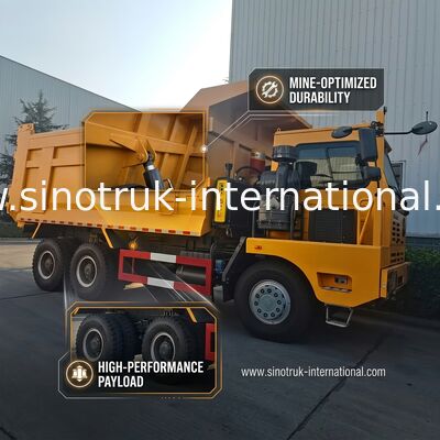 SINOTRUK Hochleistungs-Tipper Dump Truck LHD mit einseitigem hochfestem Skelett-Fahrerhaus-Gelb