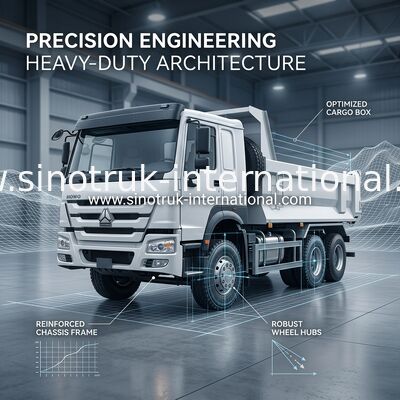 Art weißer Kipplaster SINOTRUK HOWO 6x4 400HP U für Bergbau unter Verwendung RHD