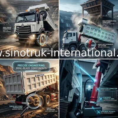 SINOTRUK HOWO Hochleistungs-Tipper Dump Truck Front Lifting 8×4 RHD