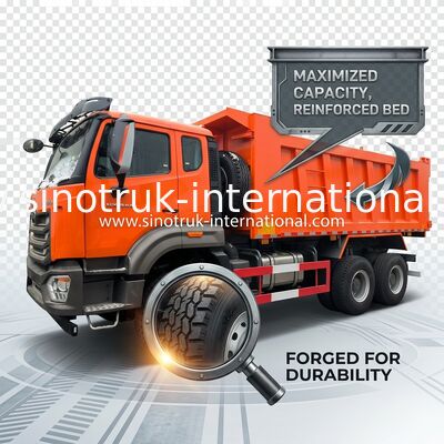 Sinotruk Hohan Tipper Dump Truck N7 6 × 4 10 Räder 380 PS Lhd oder Rhd