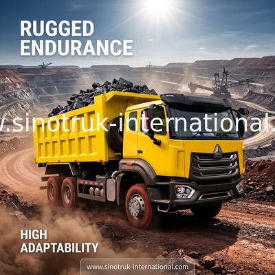 Sinotruk Tipper Dump Truck NX 6 × 4 10 Räder Weichai 380 PS große Schachtel