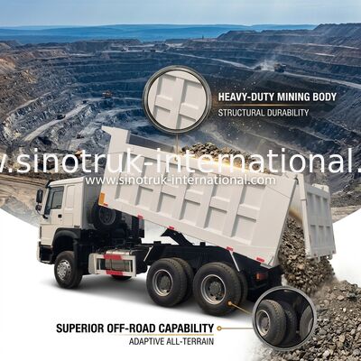 Sinotruk Howo Gebraucht-Tipper-Dump-Trucks 371 PS oder 375 PS 6 × 4 Umbau