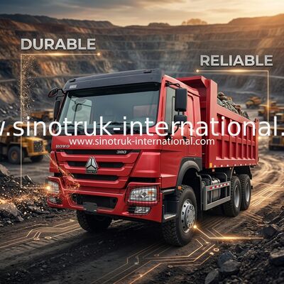 SINOTRUCK Howo Tipper Dump Truck 380 PS 6 × 4 20CBM Box 10 Räder Brechwinkel Eisen