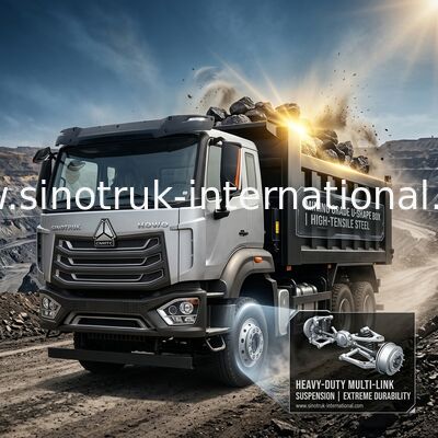 Fahrerhaus Tipper Dump Truck LHD 6X4 400HP Diamond Silver SINOTRUK HOWO N7