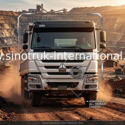 Weiß LHD 10Wheels SINOTRUK HOWO Tipper Dump Truck 6×4 400HP 20CBM