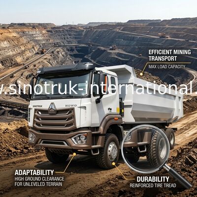 Kipplaster HOWO N7 Fahrerhaus-LHD 12wheels 8X4 400HP für das Bergbau von u-Art