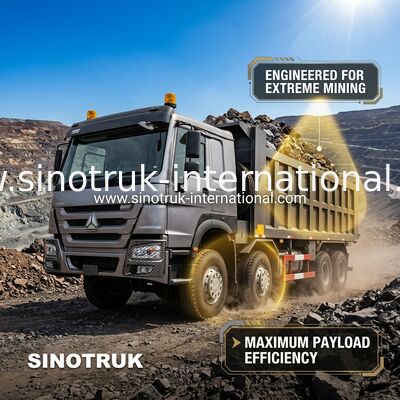 RHD 8×4 12Räder Hohe PS HOWO 26CBM Tipper Truck 380PS Niedriger Kraftstoffverbrauch