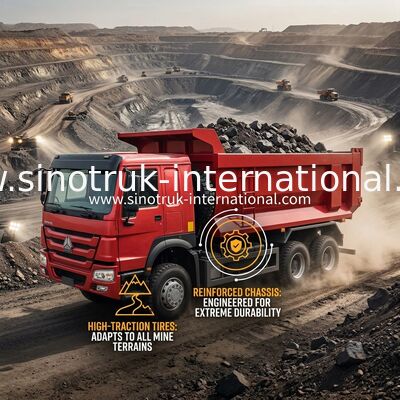 Sinotruk Howo Kipper Dump Truck 380 PS 6 × 4 20CBM U-Typ Box 10 Räder