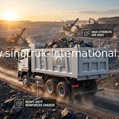 Hohe Weiß-Tipper Dump Trucks LHD 6×4 10 der Pferdestärken-400HP HOWO Räder
