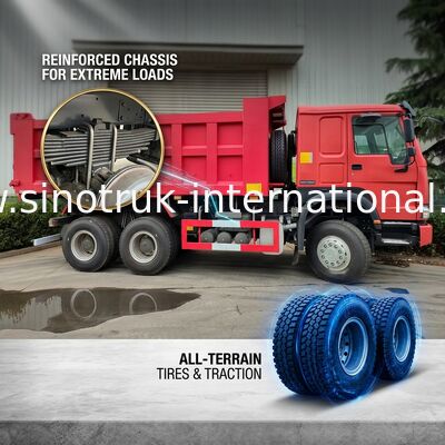 10 niedriger Kraftstoffverbrauch der Rad-LHD HOWO 6x4 Tipper Truck High Horsepower 400HP
