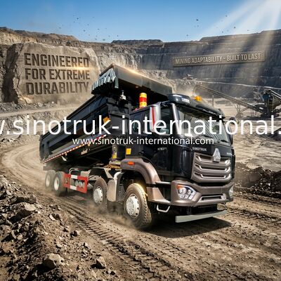 Räder schwarzes N7 ZZ3317V386JB1R Sinotruk HOWO Tipper Dump Truck 8X4 371hp 12