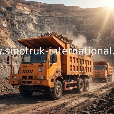 Bergbau Tipper Dump Truck 371HP 6X4 LHD 70 Tonnen SINOTRUK HOWO für Minenindustrie