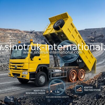 Hohe Pferdestärken 400HP HOWO Tipper Dump Truck LHD 6x4 10wheels