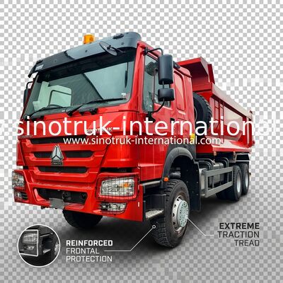 LHD 6×6 10räder ZZ3257V4357B1R 380 PS Rot Allantrieb HOWO Kipper Truck Hohe Leistung Niedriger Kraftstoffverbrauch
