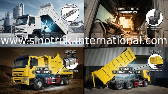 Sinotruk Howo 6 x 4 10 mittleres Anheben Rad-Tipper Dump Truck-400hp