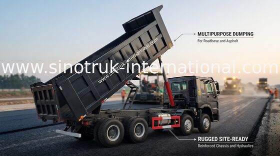 12 Kipplaster 400hp Räder Sinotruk HOWO 8X4 für Bergbau