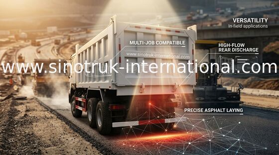 Weißer Kipplaster 336HP SINOTRUK HOWO 6x4 25 Tonnen LHD