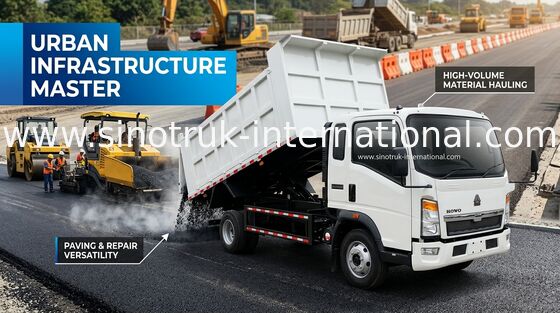 Baugewerbe Tipper Dump Truck Sinotruk Howo 116hp