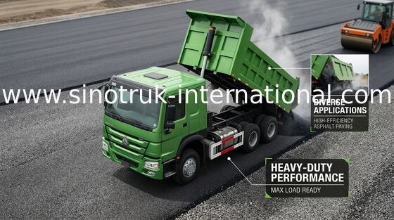 Kipplaster-Fahrgestelle 371HP 8X4 LHD SINOTRUK HOWO 31 Tonnen 28CBM-Werbungs-Kipplaster