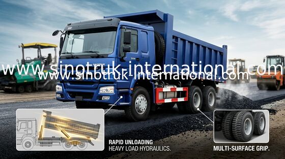 Zylinder-schwerer Kipplaster HOWO A7 der Kipplaster-336HP 6X4 LHD 20CBM 40 Tonnen-HYVA