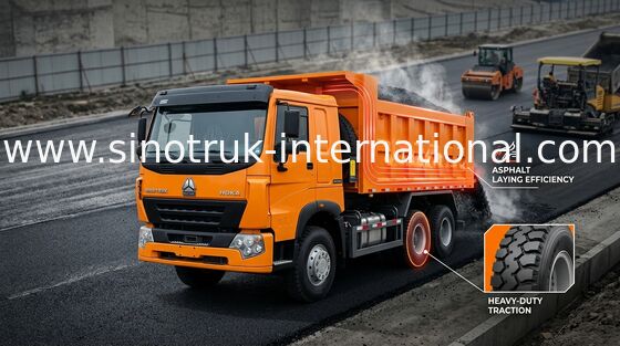 30 - 40 SINOTRUK-Tonnen Kipplaster-LHD 371HP 6X4 für ladendes Baumaterial