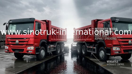 Kipplaster 336HP 6X4 RHD Minenindustrie Sinotruk Howo 30 Tonne weiß/Rot/grünen