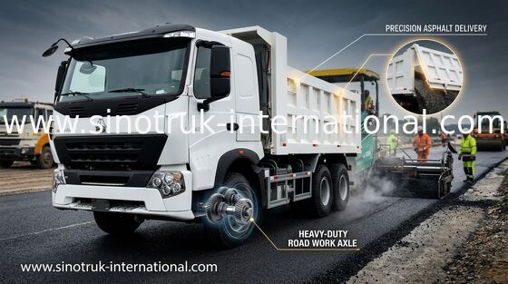 Weißer Kipplaster-hohe Kraftstoffeffizienz Farbe-Sinotruk Howo 30 - 40 Tonnen für das Bergbau