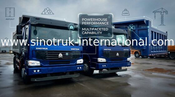 10 Maschine der Rad-Kipper-Kipplaster-hohe Belastbarkeits-WD615.47 371HP
