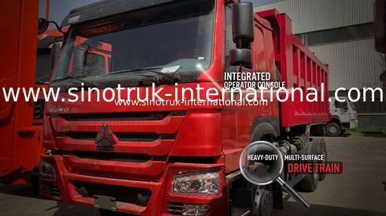 Art des rote der Farbesinotruk HOWO 6x4 Kipplaster-266HP LHD