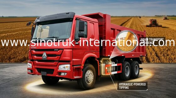 Kipper-Kipplaster SINOTRUK HOWO mit Kabine 4 Punkt-voll- sich hin- und herbewegende Luft-Suspendierung