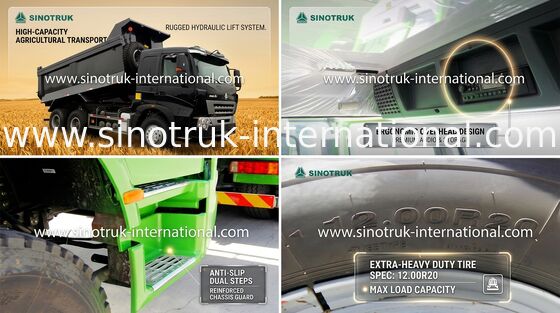 Hohe Bremsen des Belastbarkeits-Kipper-Kipplaster-SINOTRUK HOWO Discal + EVB