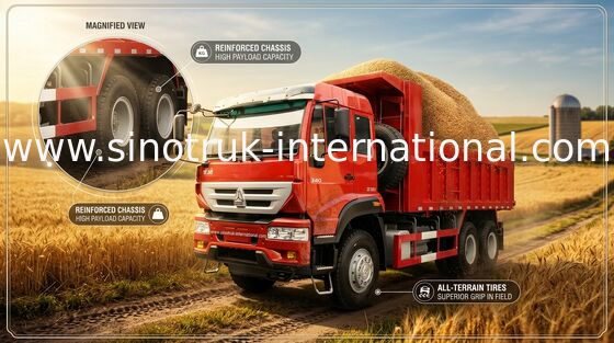 30 - 40 Tonnen 6X4 LHD Kipper-Kipplaster-mit vorderem anhebendem Hydrozylinder 10-25CBM