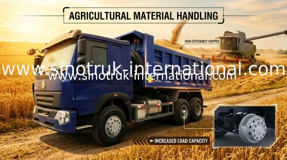 SINOTRUK HOWO, das Handelskipplaster 6X4 LHD 371HP 25-40 Tonnen gewinnt