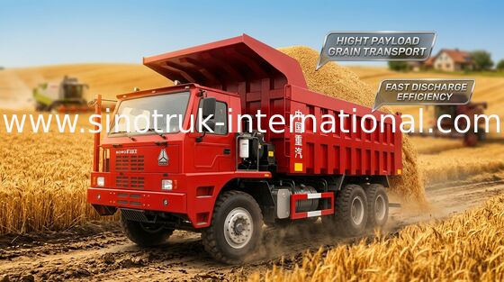 Bergbau-Kipplaster LHD 10Wheels 371HP SINOTRUK HOWO70 70 Tonnen ZZ5707S3840AJ
