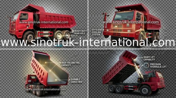 Kipper-Kipplaster SINOTRUK HOWO 70 Bergbaulhd 6X4 371HP 70tons ZZ5707S3840AJ
