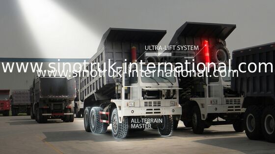 Hoher Rad-Kipplaster des Starrheits-Pritschenaufbau-LHD 6X4 10 mit 70 Tonnen Kapazitäts-