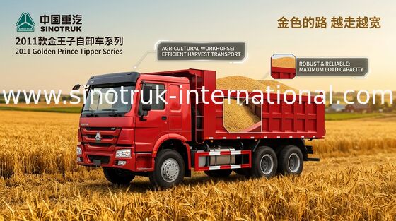 SINOTRUK goldener Prinz Kipplaster 10Wheels 336HP RHD 25-30tons ZZ3251N3641W