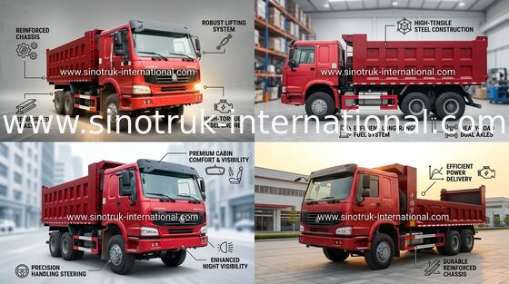 Des Kipper-Kipplasters 6X4 10-25cbm SINOTRUK HOWO Waren ZZ3257N3647A der Last 30tons