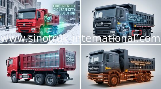 Kipper-Kipplaster SINOTRUK HOWO 10 dreht 371HP Waren der Last 25-40tons 10-25CBM