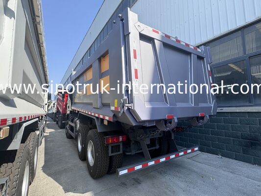 SINOTRUK HOWO TX Modell 371HP LHD Kipper Dump Truck 6X4 mit Warnlichtern U-Typ Grau Farbe