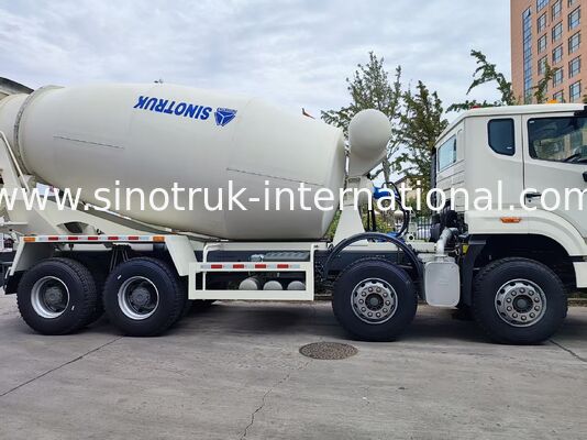 Schwerbetrieb HOWO 8x4 16m3 Betonmischer Lkw 371HP Motor PMP Geschwindigkeitsminderer für den Bau