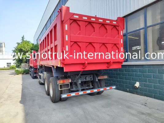 Schwerlastfahrzeug Rot 6*4 Tipper Truck 20 Kubikmeter 371 PS Motor, 40-50 Tonnen Nutzlast für den Transport von Minen
