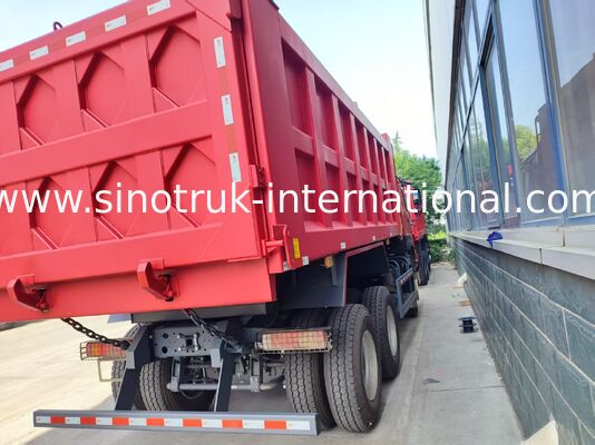Schwerlastfahrzeug Rot 6*4 Tipper Truck 20 Kubikmeter 371 PS Motor, 40-50 Tonnen Nutzlast für den Transport von Minen